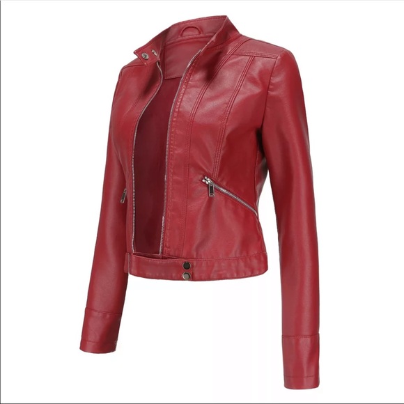 🎉New Fall Fashion Motto Biker PU Leather Jacket - Picture 2 of 12